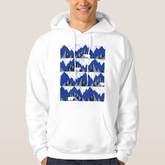 Moletom Urso Polar no Padrão Iceberg Sem Olhos. (Frente)