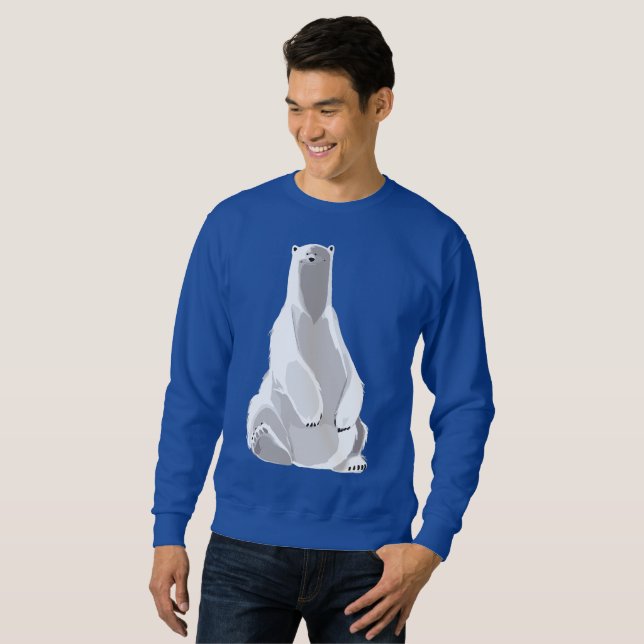 Moletom Urso Polar Relaxado - Arte Minimalista (Frente Completa)