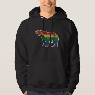 Moletom Urso Polar Retrô Arco-Íris Lésbica LGBT Orgulho Ga