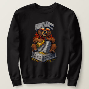 Moletom Urso Retro com Chapéu Espeto de Queijo e Óculos de
