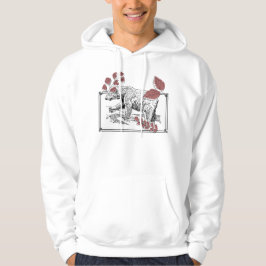 Moletom Urso Selvagem & Arte de Linoleogravura Botânica