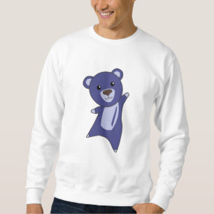 Moletom Urso Urso Urso Pequeno Urso Azul Engraçado