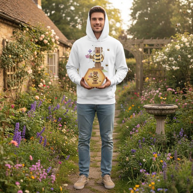 Moletom Urso Vestido como Bumblebee com Flores (Criador carregado)