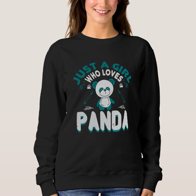 Moletom Ursos - Apenas Uma Garota Que Ama Panda (Frente)