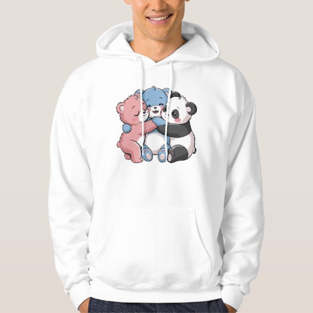 Moletom Ursos de Teddy Bonitos com Panda (Frente)