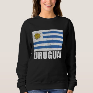 Moletom Uruguai Flag Grunge Vintage Souvenir Uruguai