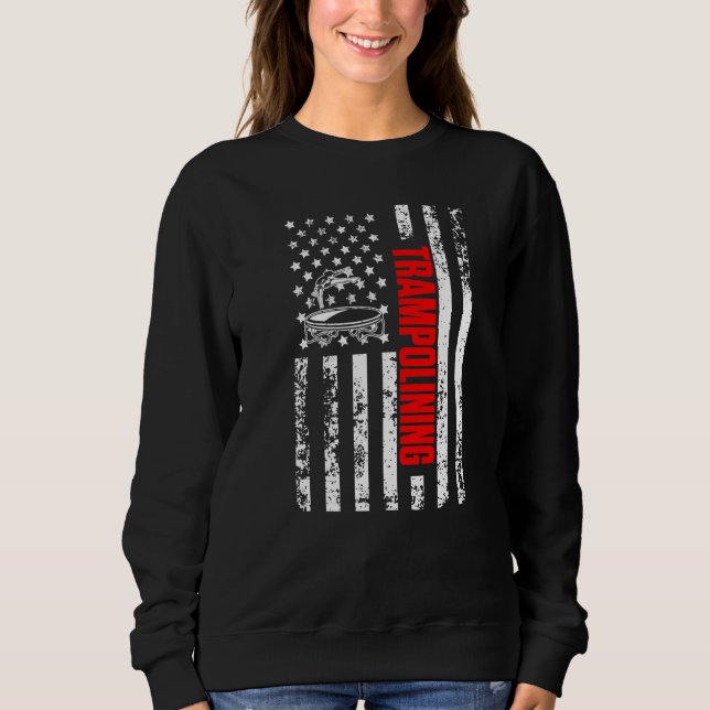 Moletom US American Flag Gymnastics Sports Patriotic Tramp (Frente)