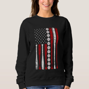 Moletom US American Flag Vintage Baseball Flag 4 De Julho