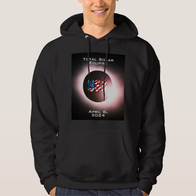 Moletom US FLAG Elipse solar total, 8 de abril de 2024 (Frente)