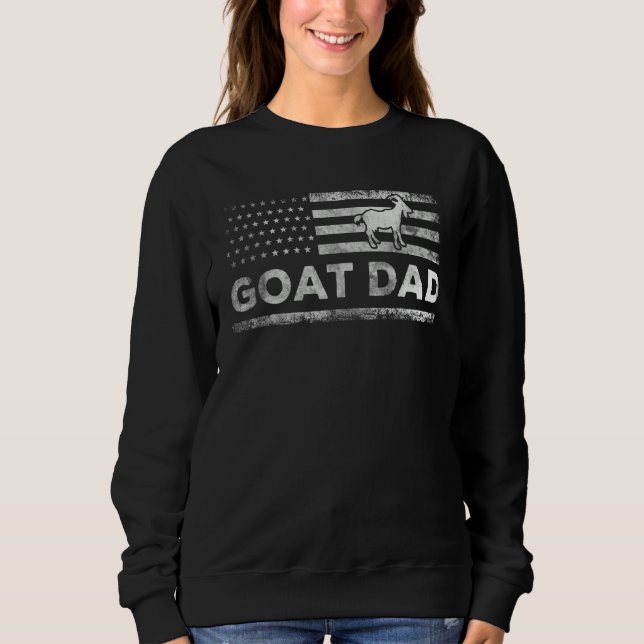 Moletom Us Flag Goat Dad apparel Farming tee for Dad Goat  (Frente)