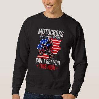 Moletom US Flag MX Motocross because drugs cant get you th