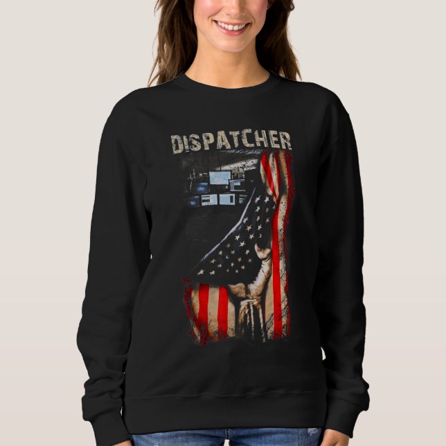 Moletom US flag Proud Dispatcher (Frente)