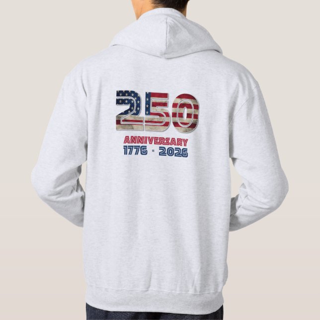 Moletom USA 250th Anniversary - American Patriotic Gift  (Verso)