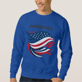 MOLETOM USA AMERCA FLAG SWEATSHIRT