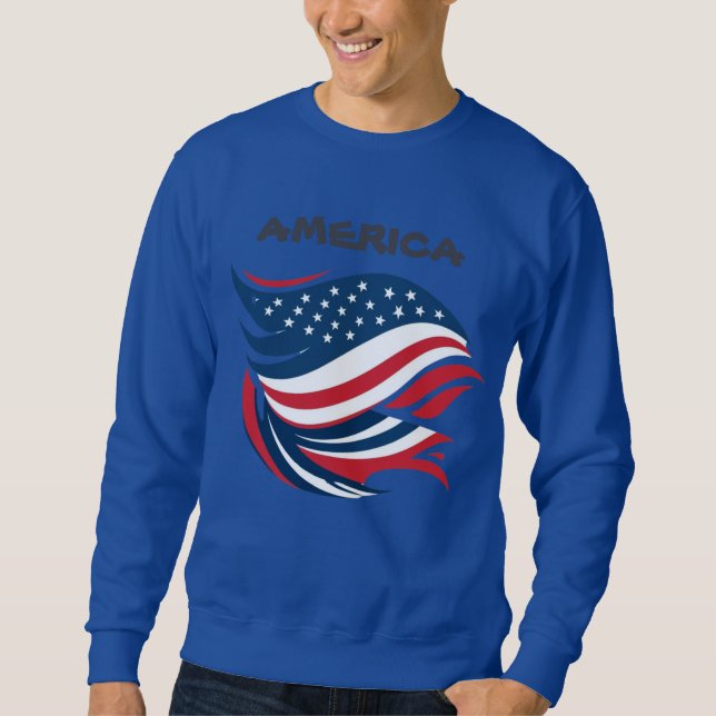 MOLETOM USA AMERCA FLAG SWEATSHIRT (Frente)