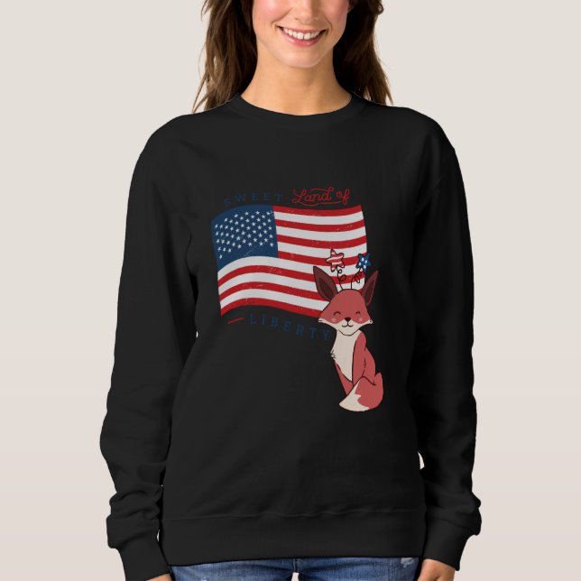 Moletom USA America Sweet land liberty animals (Frente)