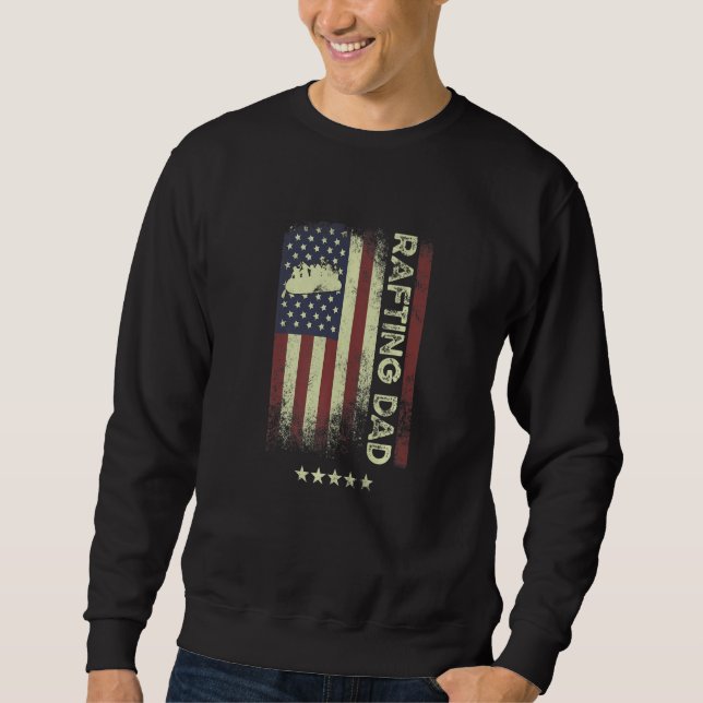 Moletom USA American Flag  Rafting Dad  1 (Frente)