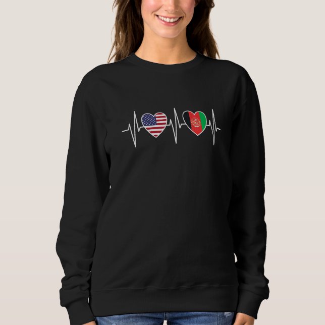 Moletom USA And Afghanistan Afghan Flag Flags Premium (Frente)