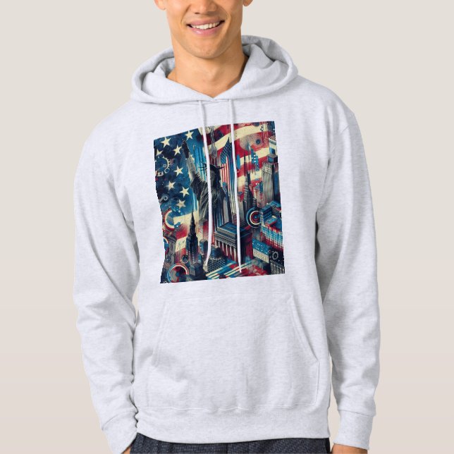 Moletom USA Capuz Trendy – Tecido Macio Moda de Rua Modern (Frente)