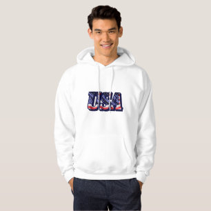 Moletom USA Flag Letters, Flag Men Hooded Sweatshirt