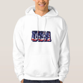 Moletom USA Flag Letters, Flag Men Hooded Sweatshirt