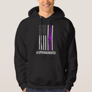 Moletom Usa Flagg Lupus Awarness Mês Roxo Mens & Mulheres