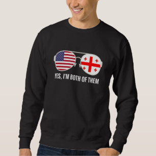 Moletom Usa Georgia Flag Sunglass Georgianos Americanos