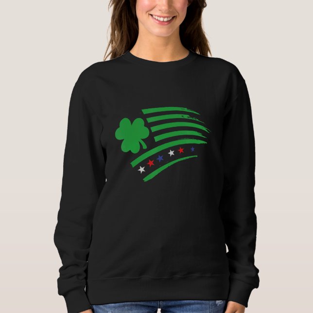 Moletom USA Irish Flag  Clover Shamrock  Ireland America (Frente)