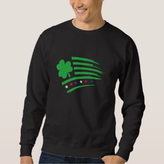 Moletom USA Irish Flag  Clover Shamrock  Ireland America
