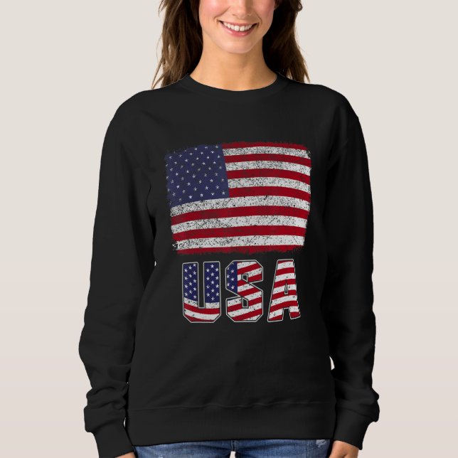 Moletom USA Patriotic American Flag For Men Women Kids Boy (Frente)