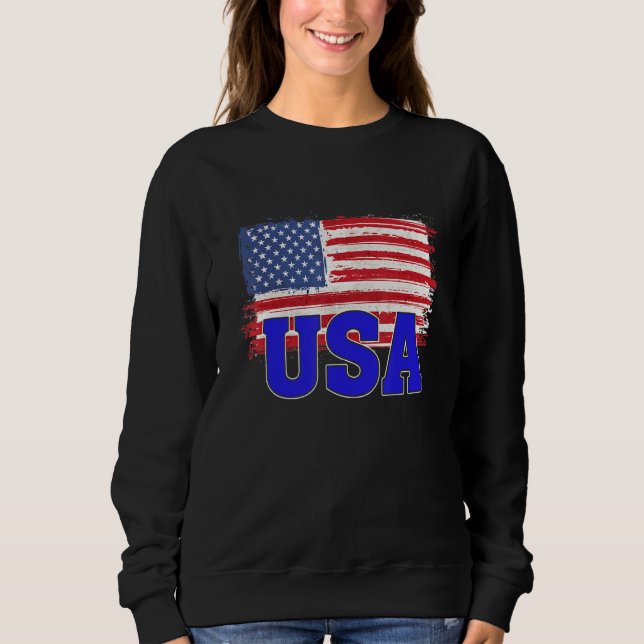 Moletom USA US Flag Patriotic American (Frente)