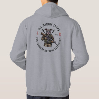 Moletom USMC 250 Years of Badassery Camo Dog Hoodie