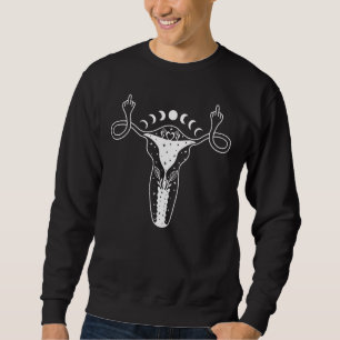 Moletom Uterus Mostra Feminista De Dedo Médio Pro Choice W