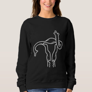 Moletom Uterus Mostra Feminista De Dedo Médio Pro Choice W