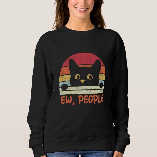 Moletom Uw Pessoas Black Cat Halloween Kitten (Frente)