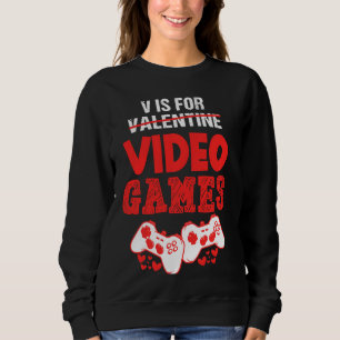 Moletom V É Para Videos games Rapazes Dia de os namorados