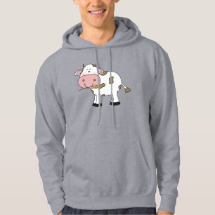 Moletom Vaca branca Design de Fazenda adorável Arte de Vac