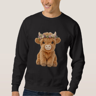 Moletom Vaca das Terras Altas com Coroa de Flores Silvestr
