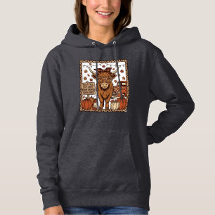 Moletom Vaca das Terras Altas Olá Outono Desenho de Gravur
