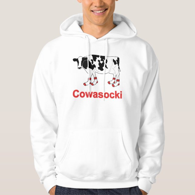 Moletom Vaca de leite nas meias - vaca de Cowasocki um (Frente)