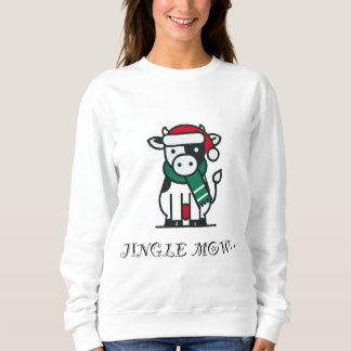 Moletom Vaca de Natal Engraçada Jingle Mow