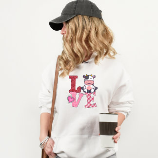 Moletom Vaca de Yoga de Amor Rosa Bonita