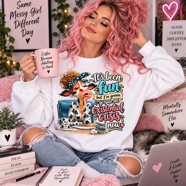 Moletom Vaca Engraçada Divertida (Criador carregado)