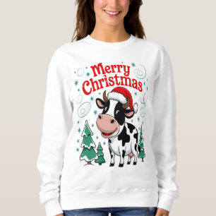 Moletom Vaca Festiva Feliz Natal