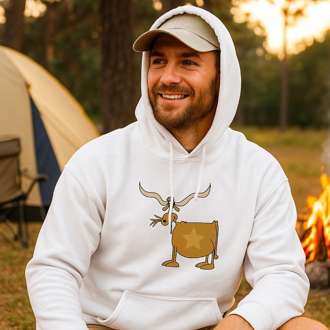 Moletom Vaca Longhorn do Texas com Estrela (Criador carregado)