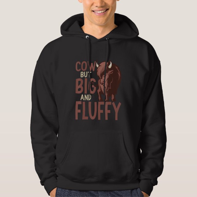 Moletom Vaca Mas Grande E Fluffy Buffalo Bison (Frente)