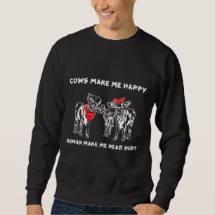 Moletom Vacas Me Faz Feliz Humano Fazer Minha Cabeça De Va