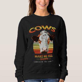 Moletom Vacas Me Fazem Sentir Feliz Vaca Fazendeiro Dizend