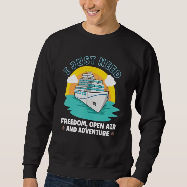 Moletom Vacation Boating Boat Captain Cruise Ship Cruising (Frente)