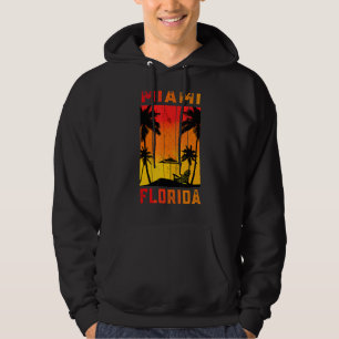 Moletom Vacinação de Miami Florida Retro Sunset Tropical H